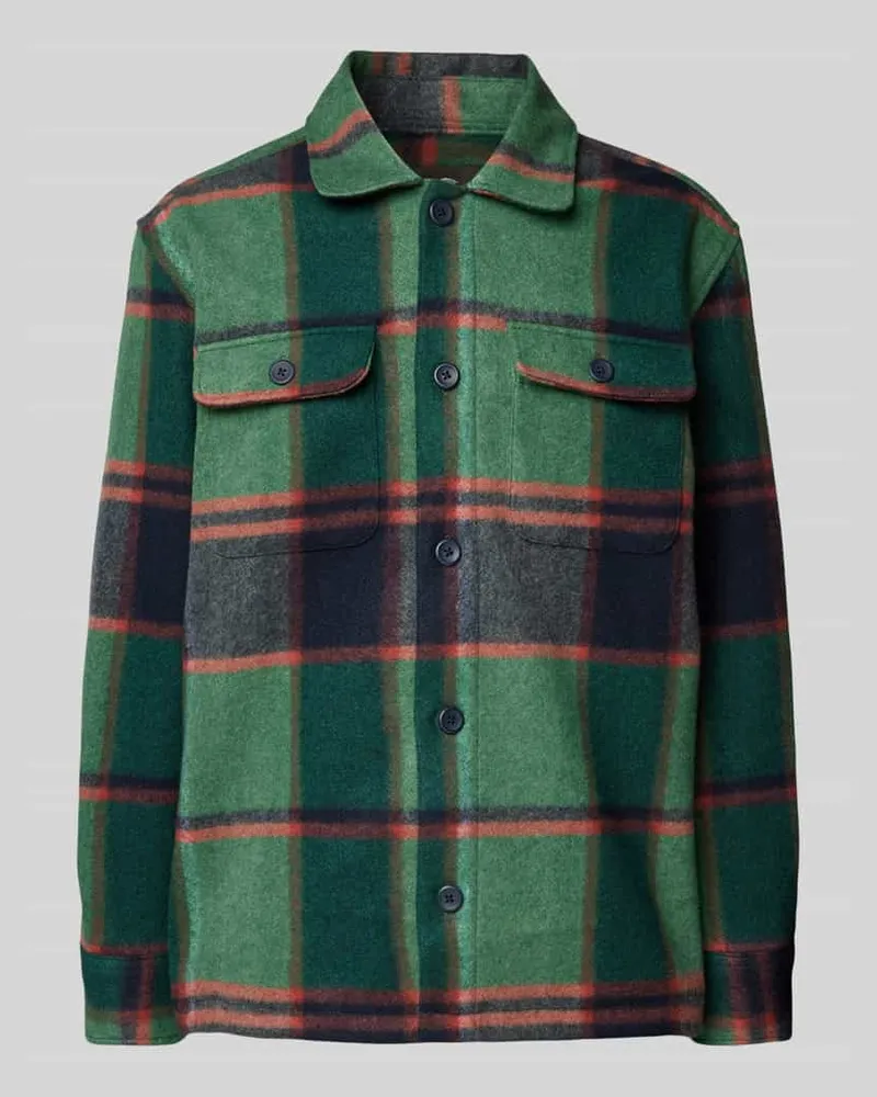 Fynch-Hatton Regular Fit Hemdjacke mit Brustpattentaschen Orange