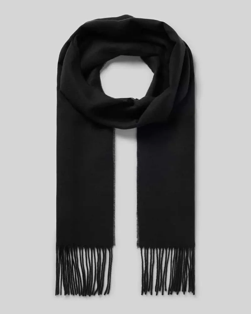 Christian Berg Schal mit Fransen Black