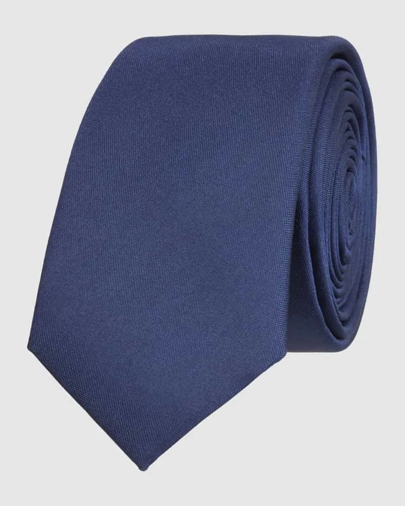 Monti Krawatte aus reiner Seide (5 cm Dunkelblau