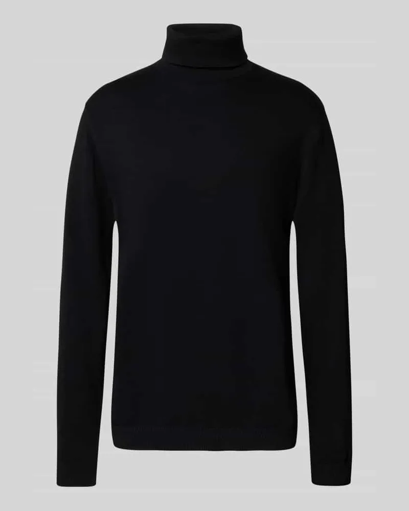 Jack & Jones Rollkragenpullover mit Rippenbündchen Black