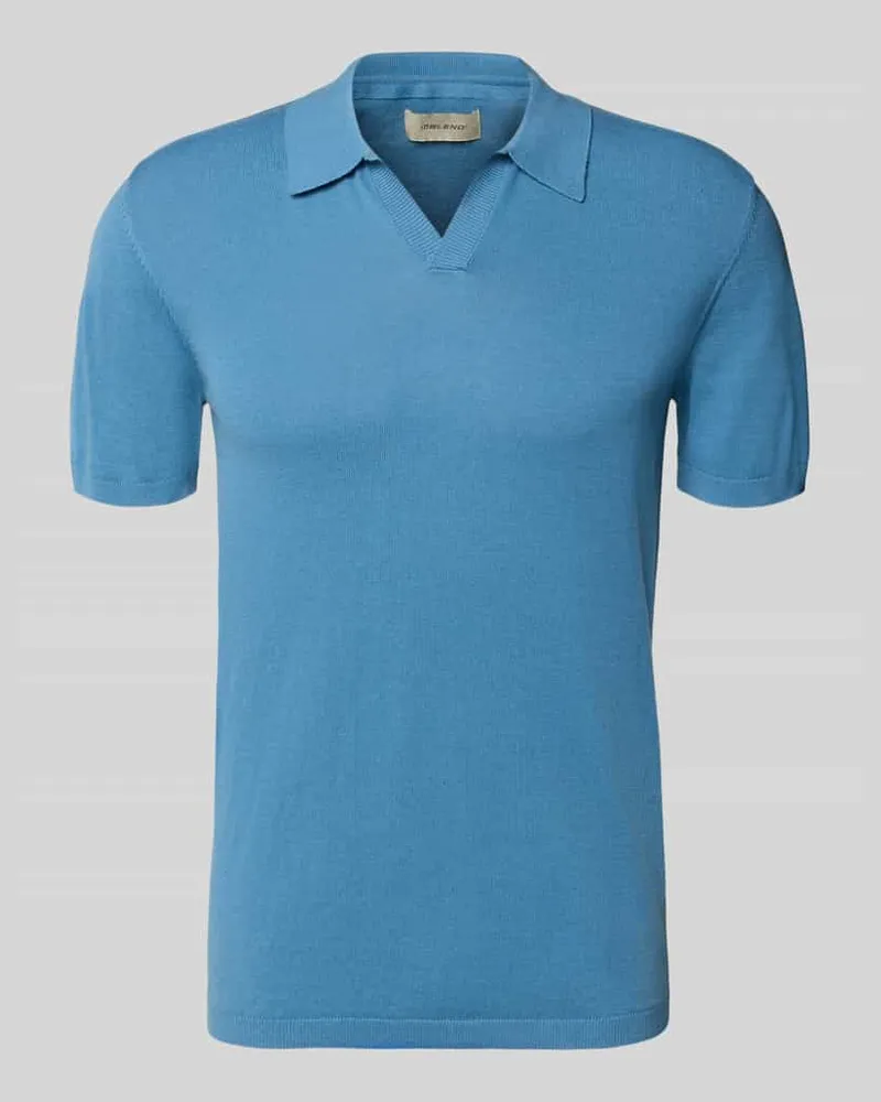 Blend Regular Fit Poloshirt in Strick-Optik Modell 'Bray Blau