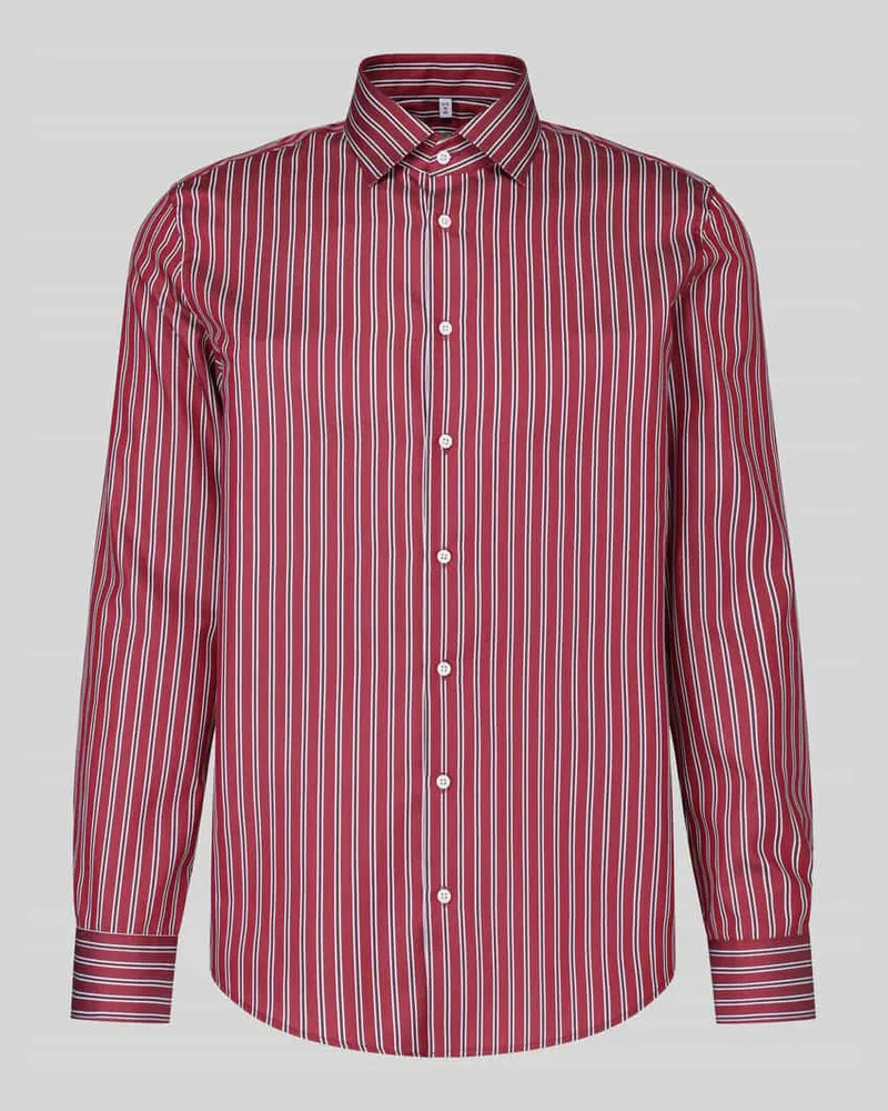 Seidensticker Slim Fit Businesshemd aus reiner Baumwolle Modell 'New Kent Bordeaux