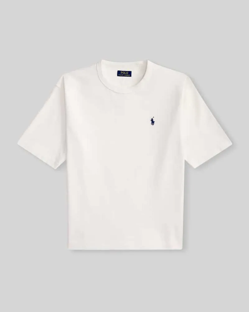 Ralph Lauren Regular Fit T-Shirt aus reiner Baumwolle Weiss