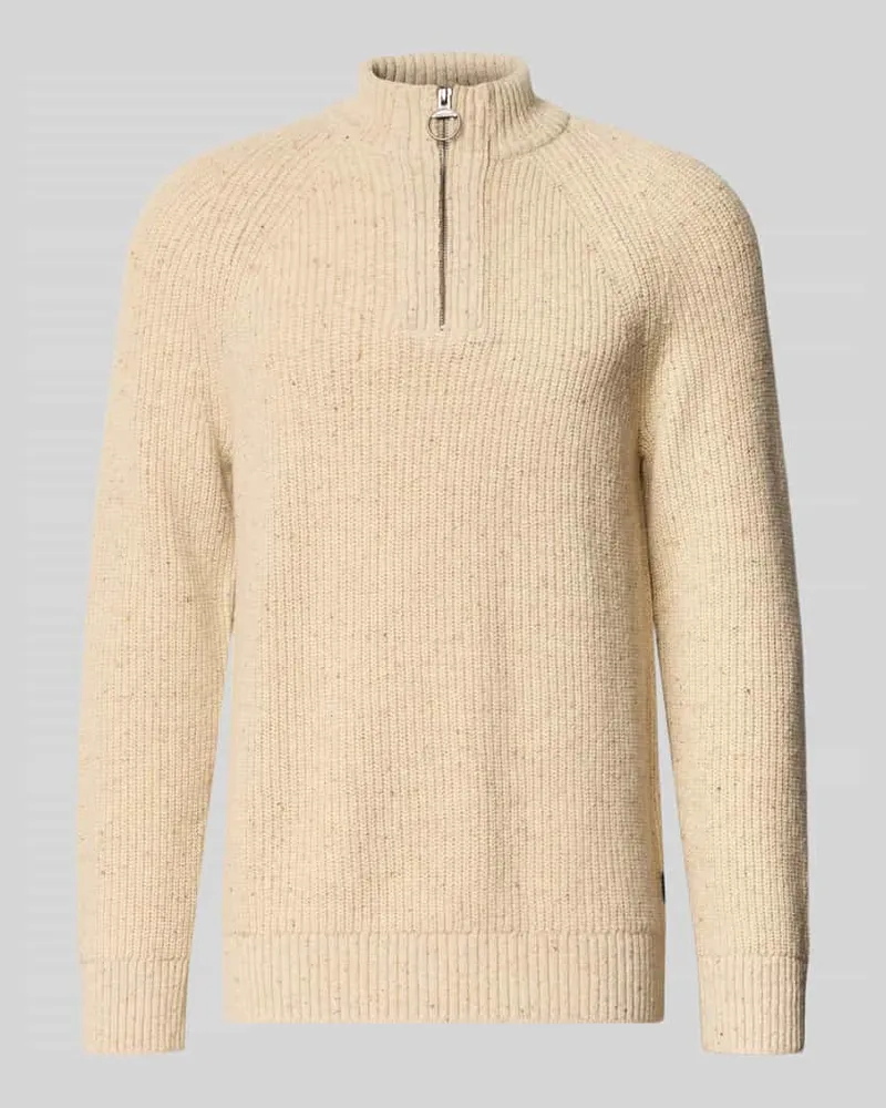 Barbour Troyer aus Woll-Mix mit Raglanärmeln Marine