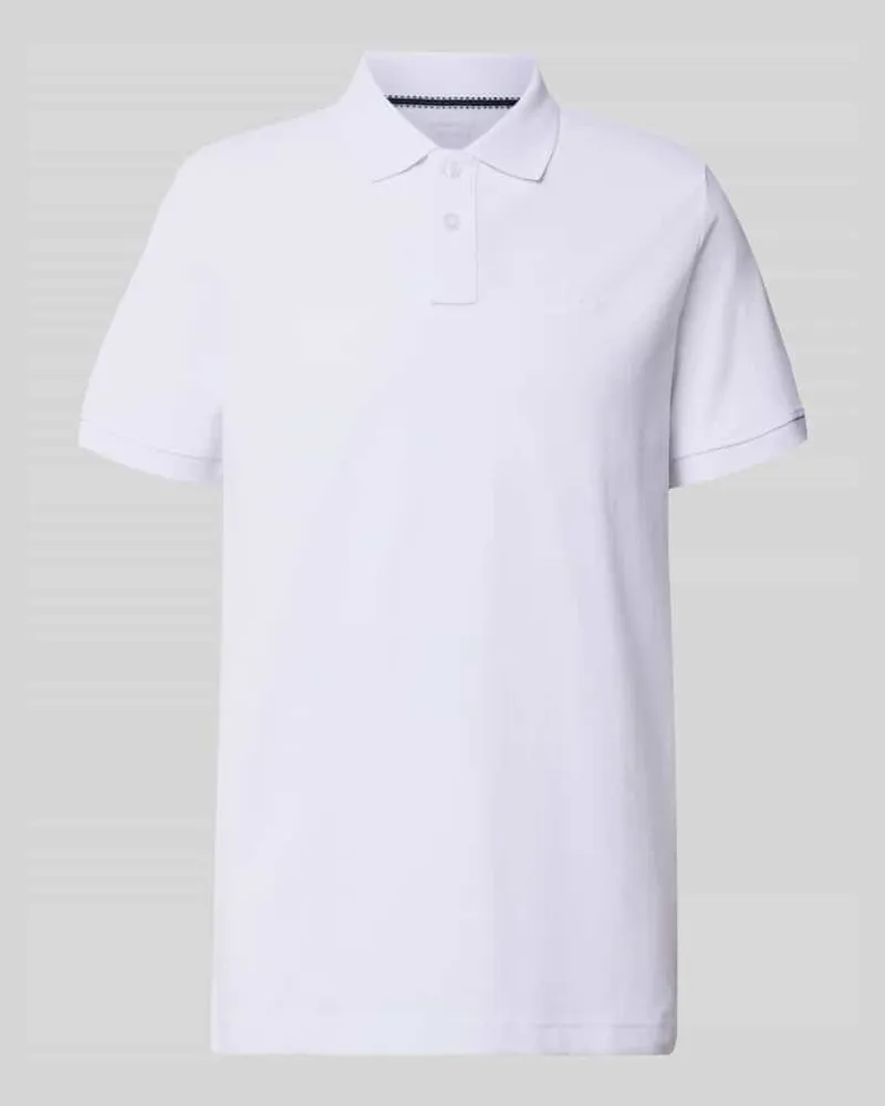 Tom Tailor Regular Fit Poloshirt aus Baumwoll-Mix Weiss