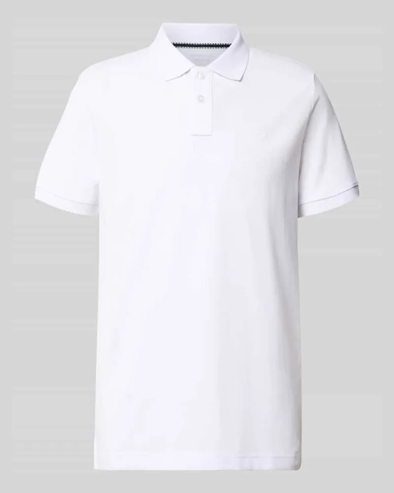 Tom Tailor Regular Fit Poloshirt aus Baumwoll-Mix Weiss