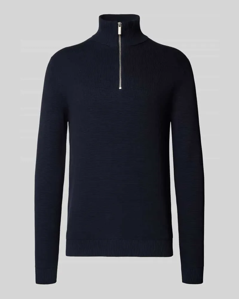 Selected Homme Regular Fit Troyer aus reiner Baumwolle Modell 'DANE 
