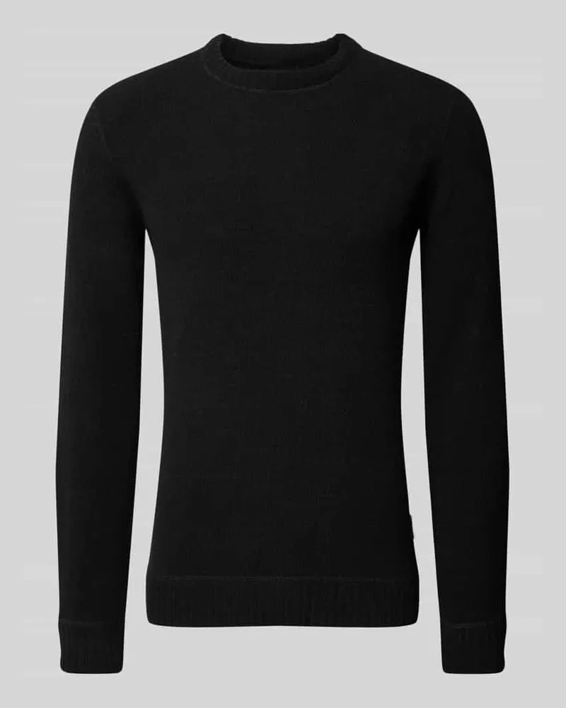 Only & Sons Strickpullover mit Rundhalsausschnitt Modell 'SETHAN Black
