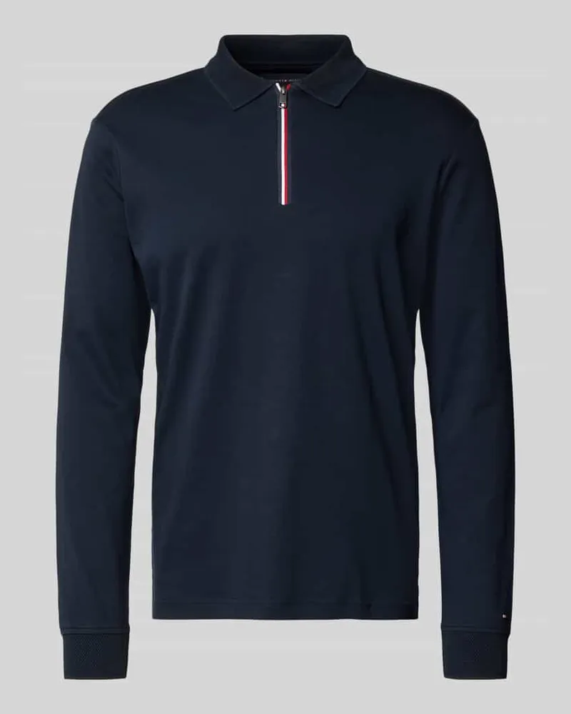 Tommy Hilfiger Regular Fit Poloshirt aus reiner Baumwolle Marine