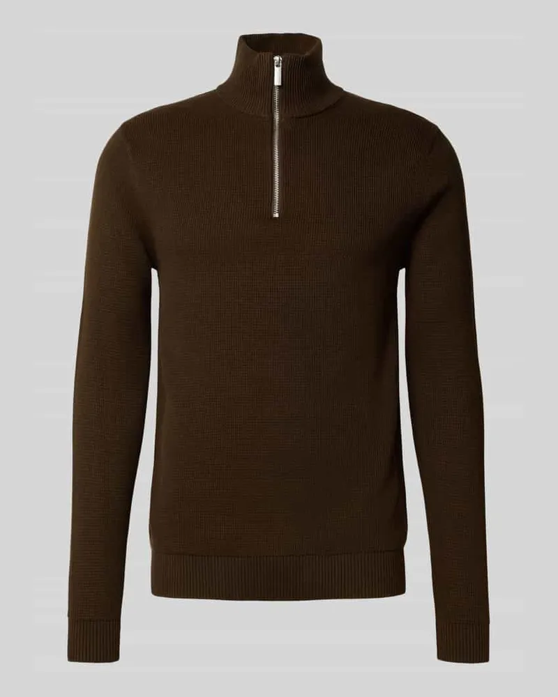 Selected Homme Regular Fit Troyer aus reiner Baumwolle Modell 'DANE 