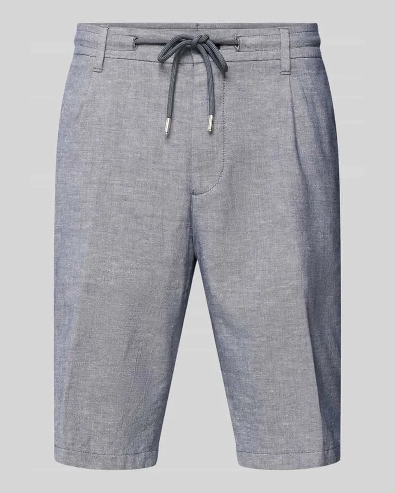 JOOP! Regular Fit Bermudas mit Leinen-Anteil Modell 'RUBY Marine