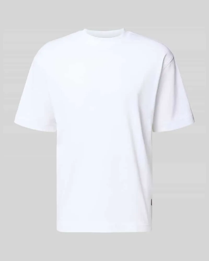 HUGO BOSS Regular Fit T-Shirt aus Baumwoll-Mix Modell 'TEETIM Weiss