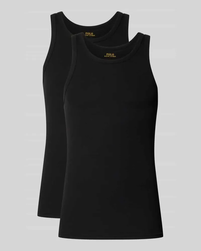 Ralph Lauren Slim Fit Unterhemd aus reiner Baumwolle Black