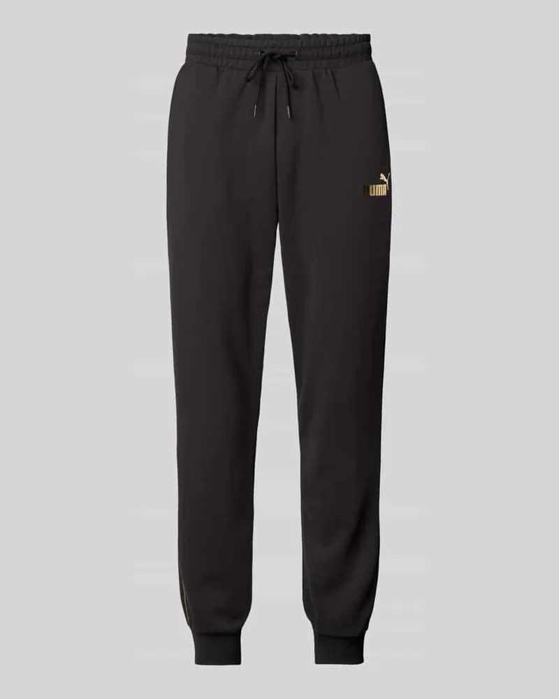 Puma Relaxed Fit Sweatpants mit Label-Print Black