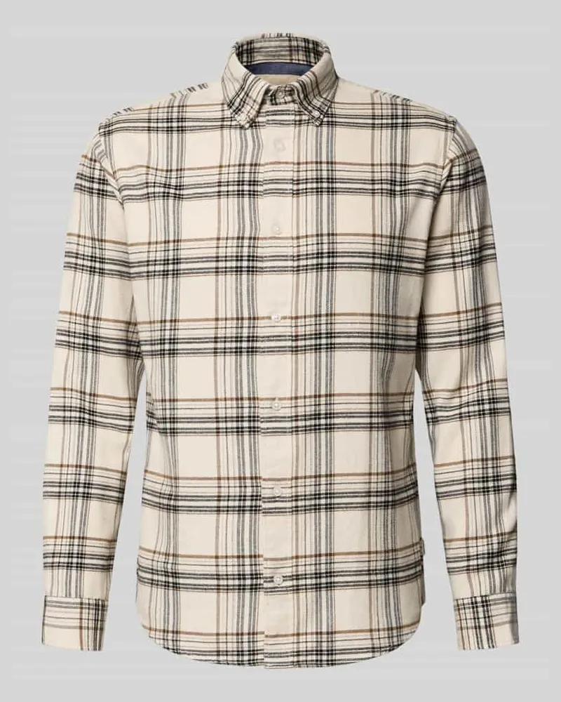 Jack & Jones Freizeithemd mit Knopfleiste Modell 'LUBARKLEY Beige