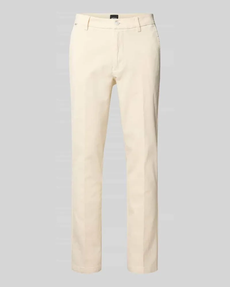 HUGO BOSS Slim Fit Hose aus elastischem Baumwoll-Mix Modell 'KAITON1 Offwhite
