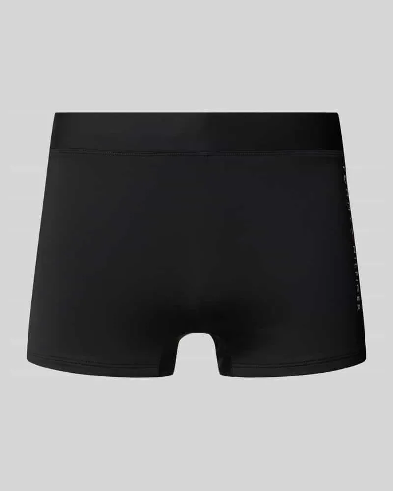 Tommy Hilfiger Super Skinny Fit Badehose mit Label-Print 