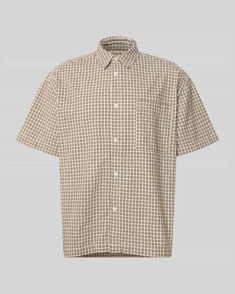 Only & Sons Loose Fit Freizeithemd aus reiner Baumwolle Modell 'DAVES Hellbraun