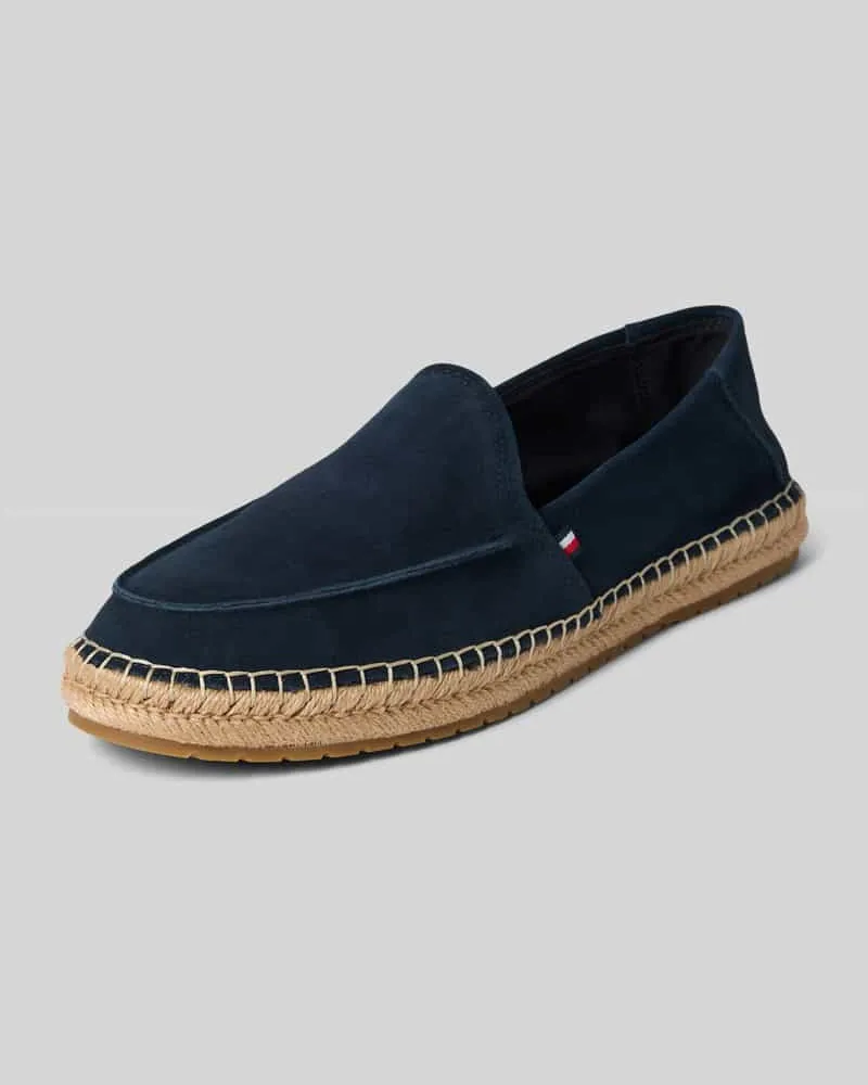 Tommy Hilfiger Loafer aus Wildleder mit Seil-Sohle Dunkelblau