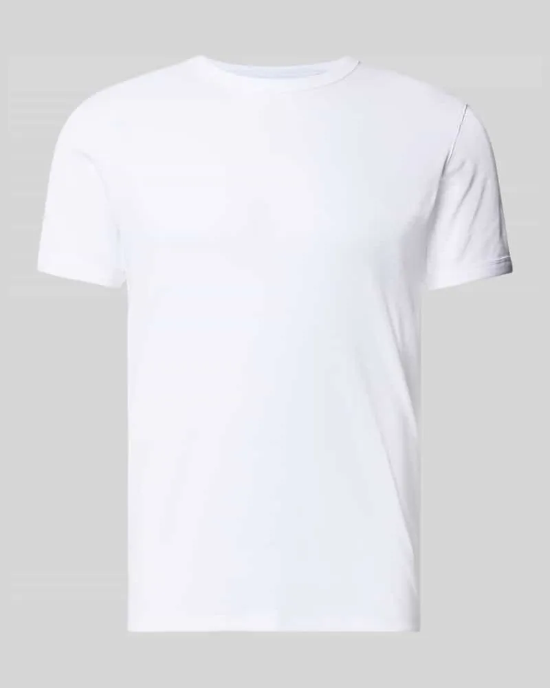 Jack & Jones Regular Fit T-Shirt aus Baumwoll-Mix Weiss