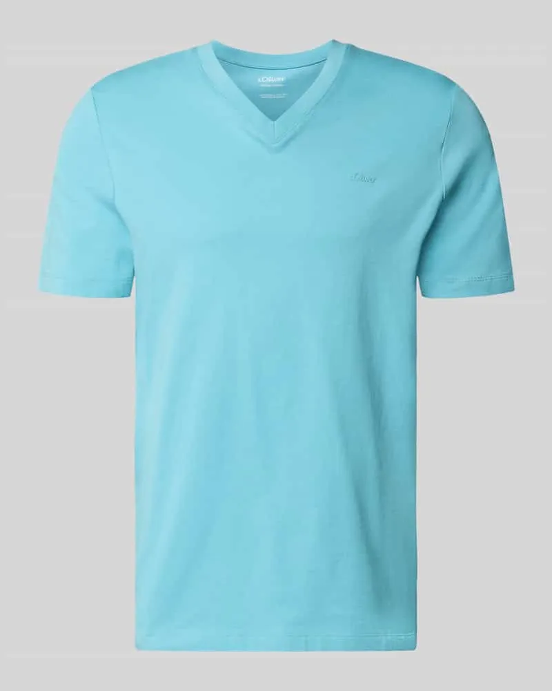 S.Oliver Regular Fit T-Shirt aus reiner Baumwolle Tuerkis