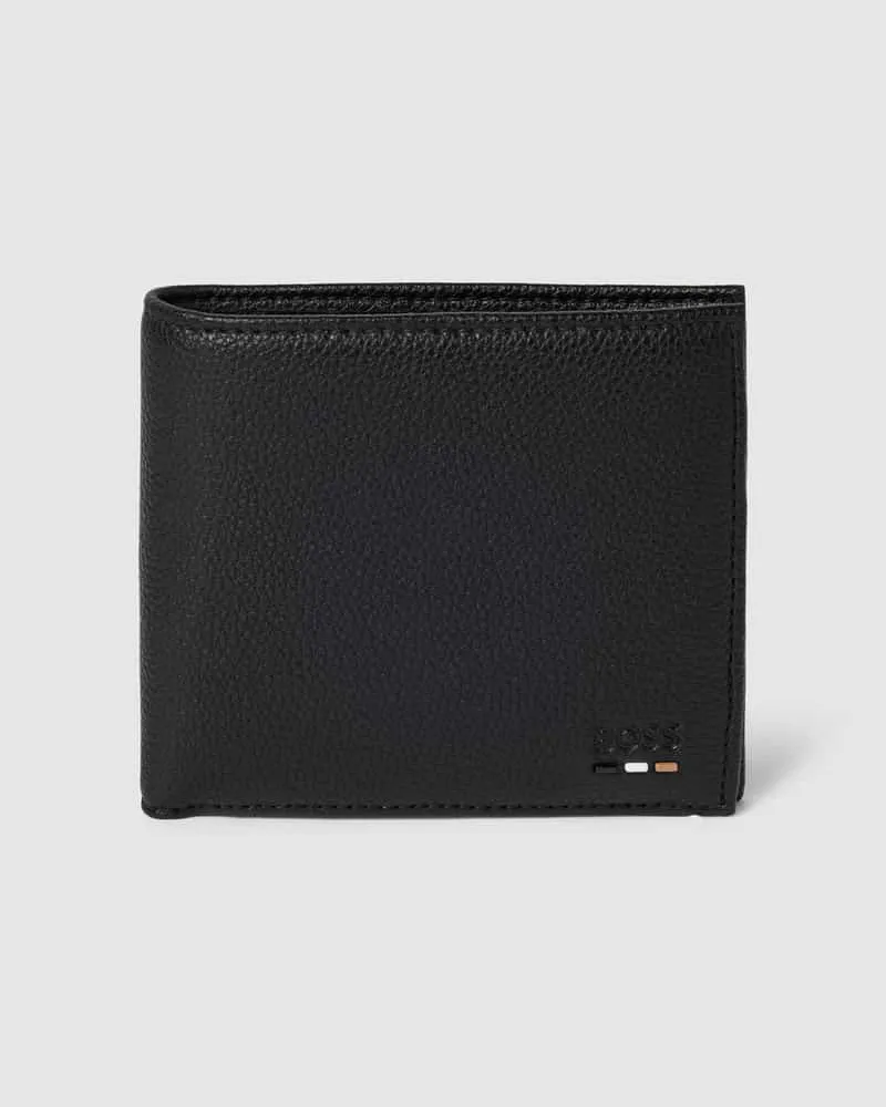 HUGO BOSS Portemonnaie mit Label-Detail Modell 'Ray Black