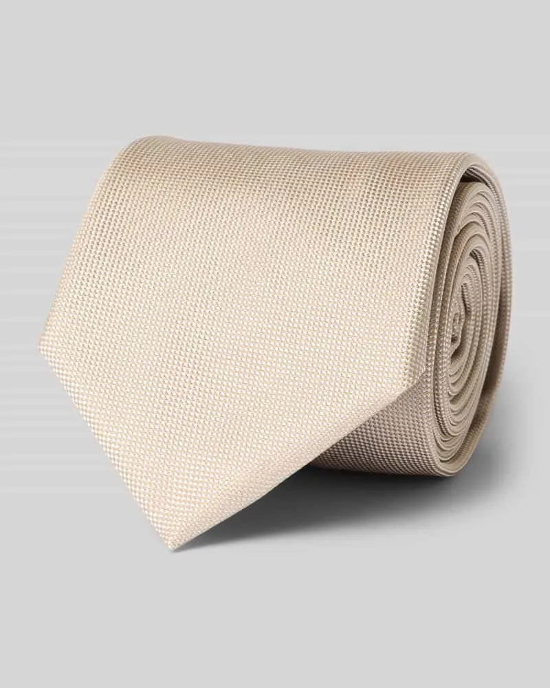 HUGO BOSS Krawatte aus Seide-Mix Modell 'H-Tie 7,5 CM-262 Sand