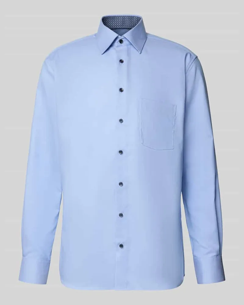 Eterna Modern Fit Business-Hemd mit Kentkragen Bleu