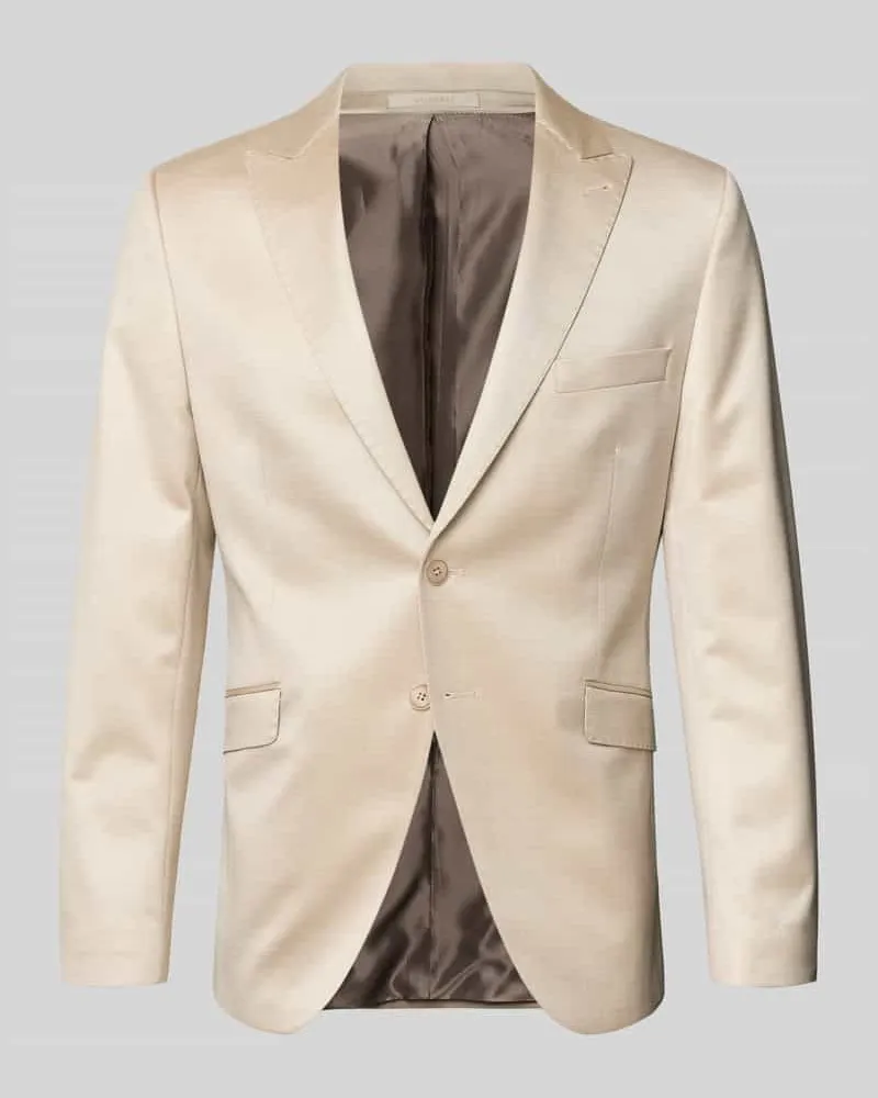 Wilvorst Sakko mit Pattentaschen und Reverskragen Beige