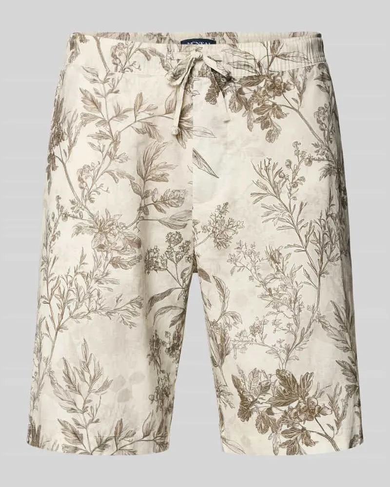 McNeal Shorts aus Leinen-Mix mit Eingrifftaschen Beige