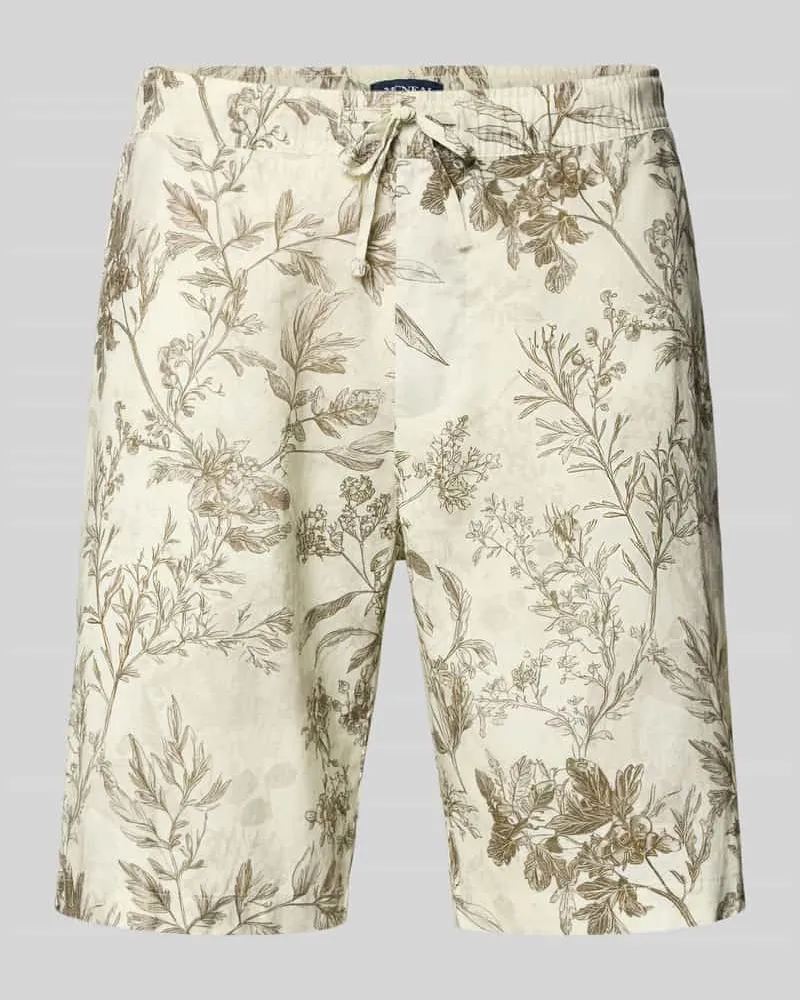 McNeal Shorts aus Leinen-Mix mit Eingrifftaschen Beige