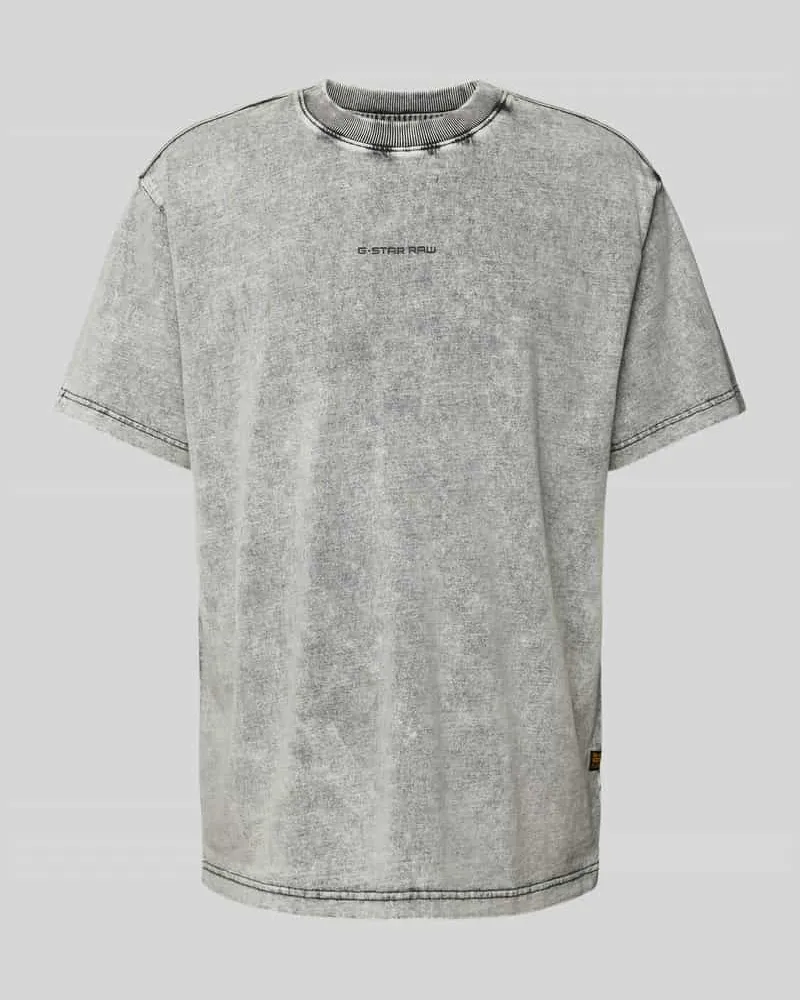 G-STAR RAW T-Shirt mit Label-Print Anthrazit