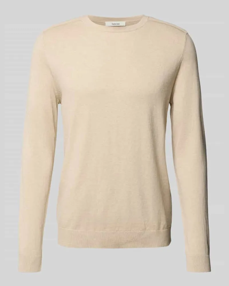 Selected Homme Regular Fit Strickpullover aus reiner Baumwolle Modell 'BERG 