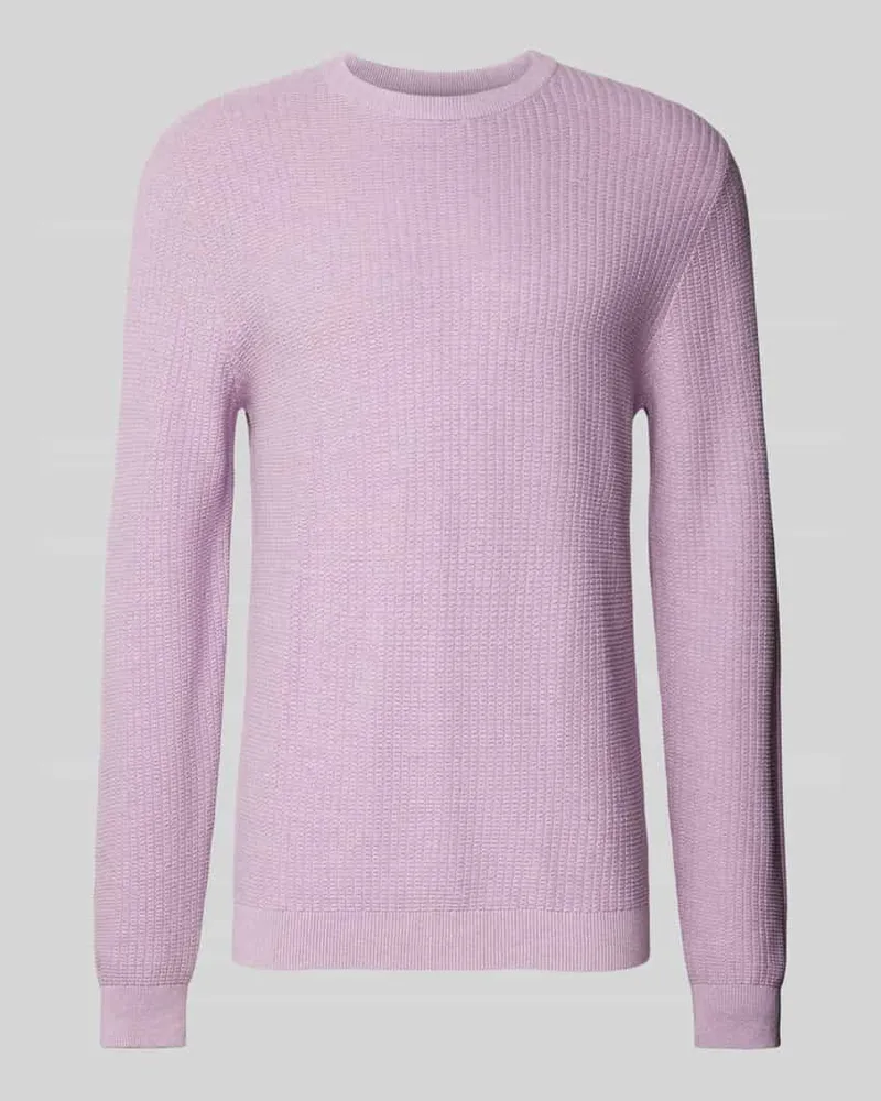 McNeal Strickpullover mit Strukturmuster Lila