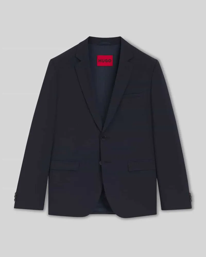 HUGO BOSS Slim Fit Anzugsakko aus Woll-Mix Modell 'ARTI Marine