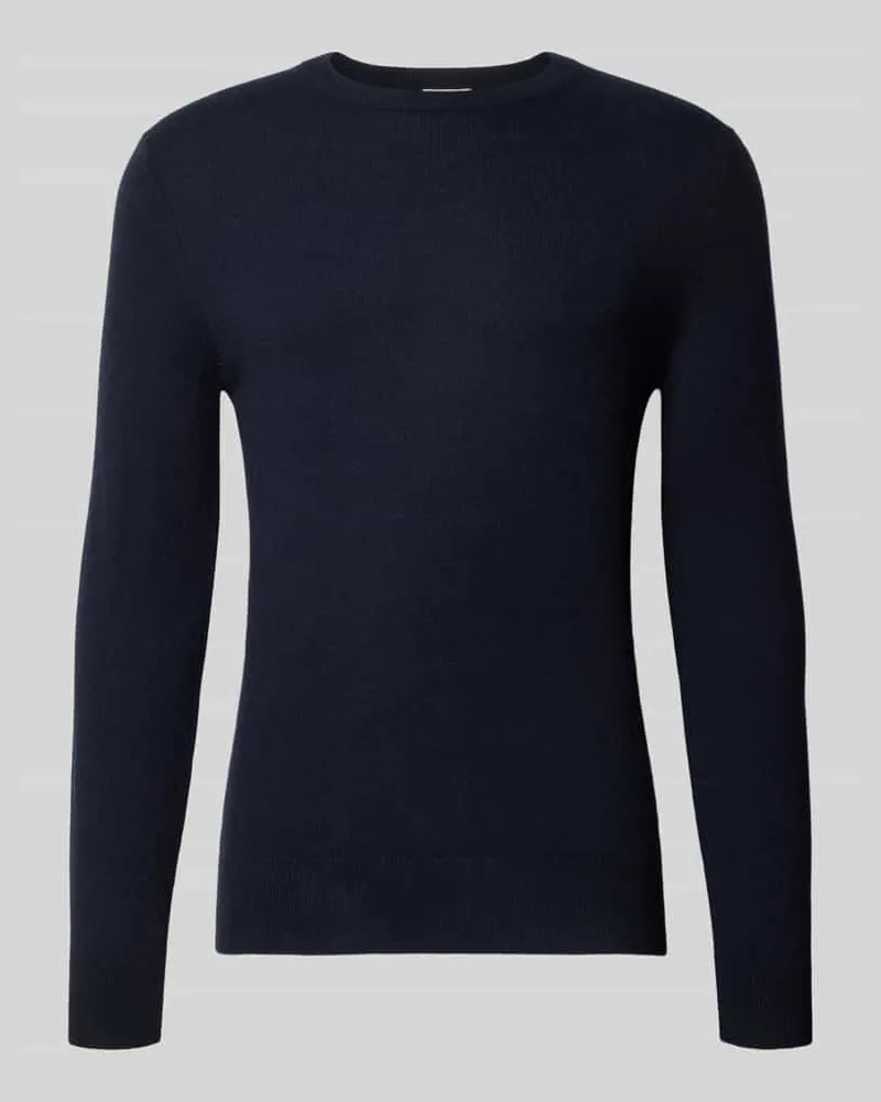 Profuomo Regular Fit Strickpullover aus reinem Kaschmir Marine