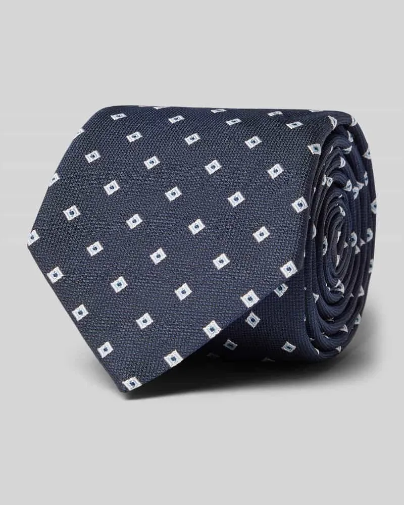 HUGO BOSS Krawatte aus Seiden-Mix Dunkelblau
