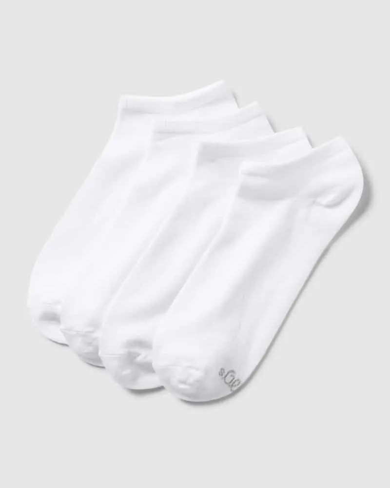 S.Oliver Sneakersocken mit Stretch-Anteil im 4er-Pack 