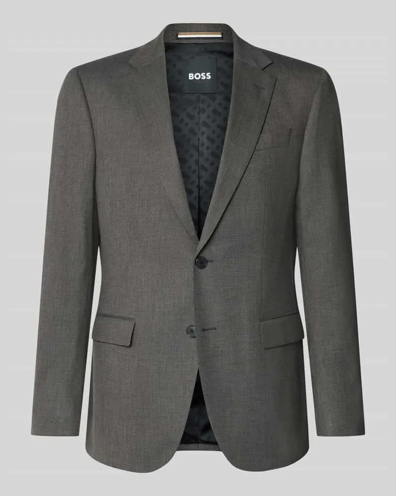 HUGO BOSS Regular Fit Sakko mit Schurwoll-Anteil Modell 'Jasper Mittelbraun