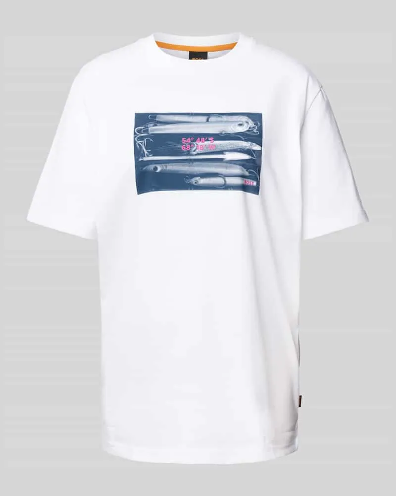 HUGO BOSS T-Shirt mit Motiv- und Label-Print Modell 'Dune 