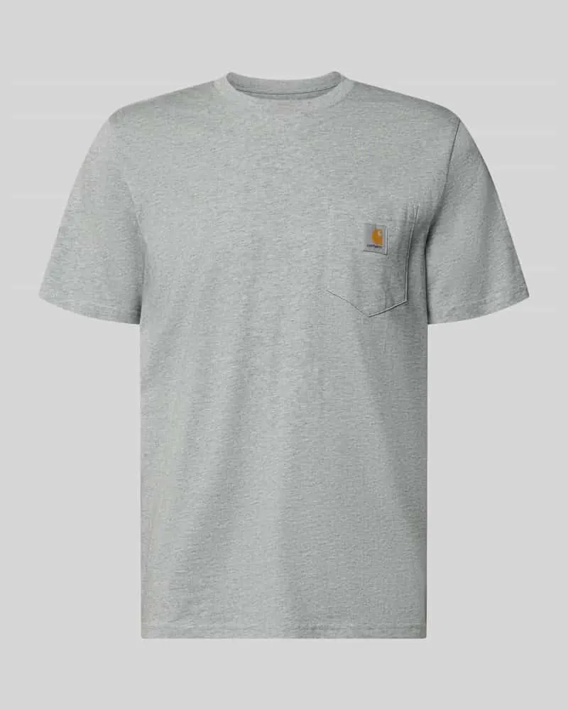 Carhartt WIP Regular Fit T-Shirt mit Logo-Patch Mittelgrau