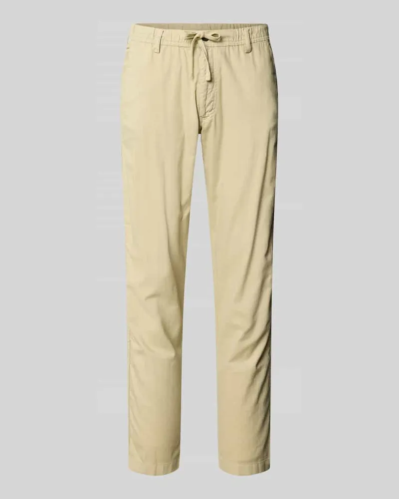 Jack & Jones Relaxed Fit Hose aus Baumwoll-Leinen-Mix Modell 'KANE Khaki
