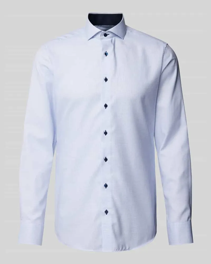 Eterna Slim Fit Businesshemd aus Uni Struktur 