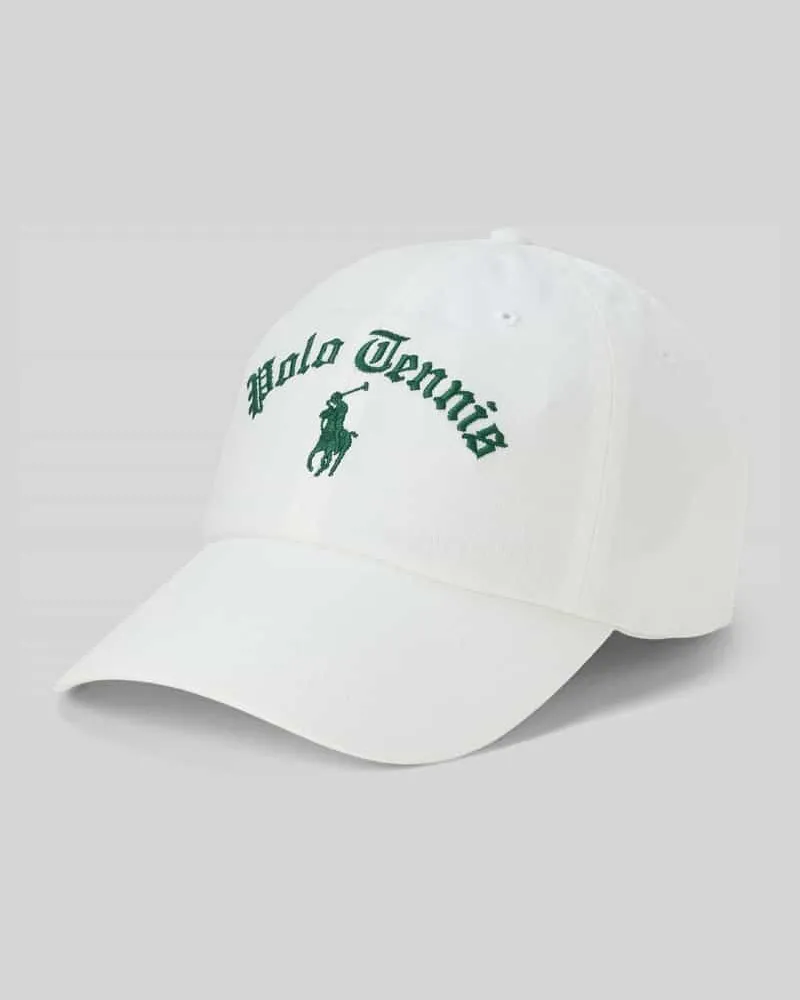 Ralph Lauren Basecap mit Label-Stitching aus reiner Baumwolle Offwhite