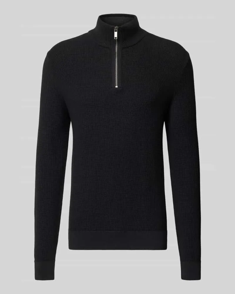 McNeal Strickpullover mit Stehkragen Black