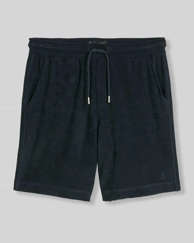 Marc O'Polo Regular Fit Sweatshorts aus reinem Baumwoll-Frottee Dunkelblau
