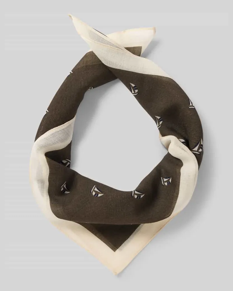 Selected Homme Tuch aus Leinen-Seide-Mix Modell 'RIO Offwhite