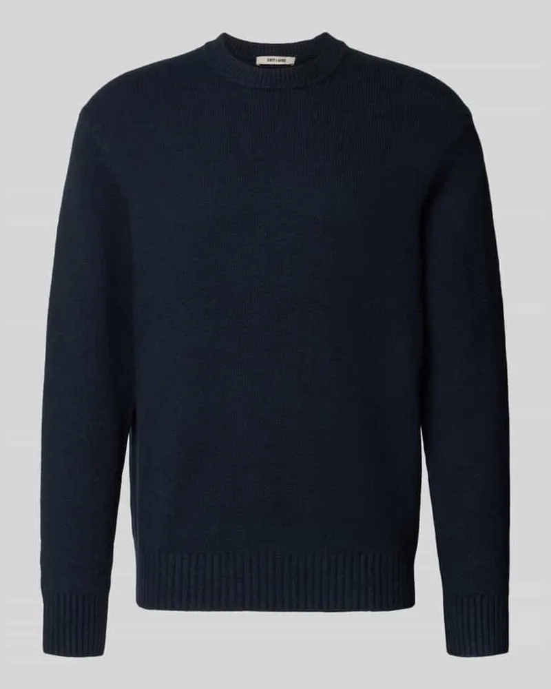 Only & Sons Relaxed Fit Pullover aus Baumwoll-Mix mit Woll-Anteil Modell 'JAMES Marine