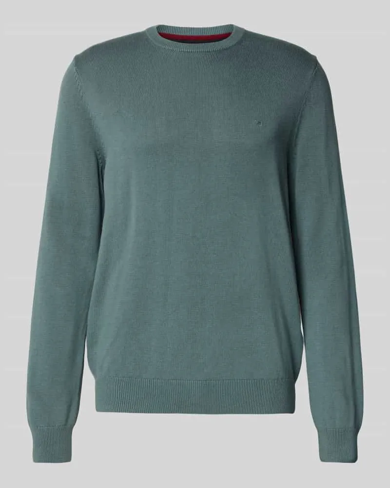 Christian Berg Strickpullover mit gerippten Abschlüssen Metallic