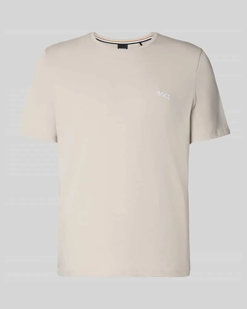 HUGO BOSS Regular Fit T-Shirt aus Baumwoll-Mix Mittelgrau